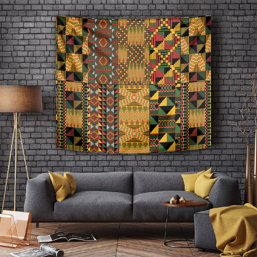 African American Quilt Kente Fusion Tapestry Version 1