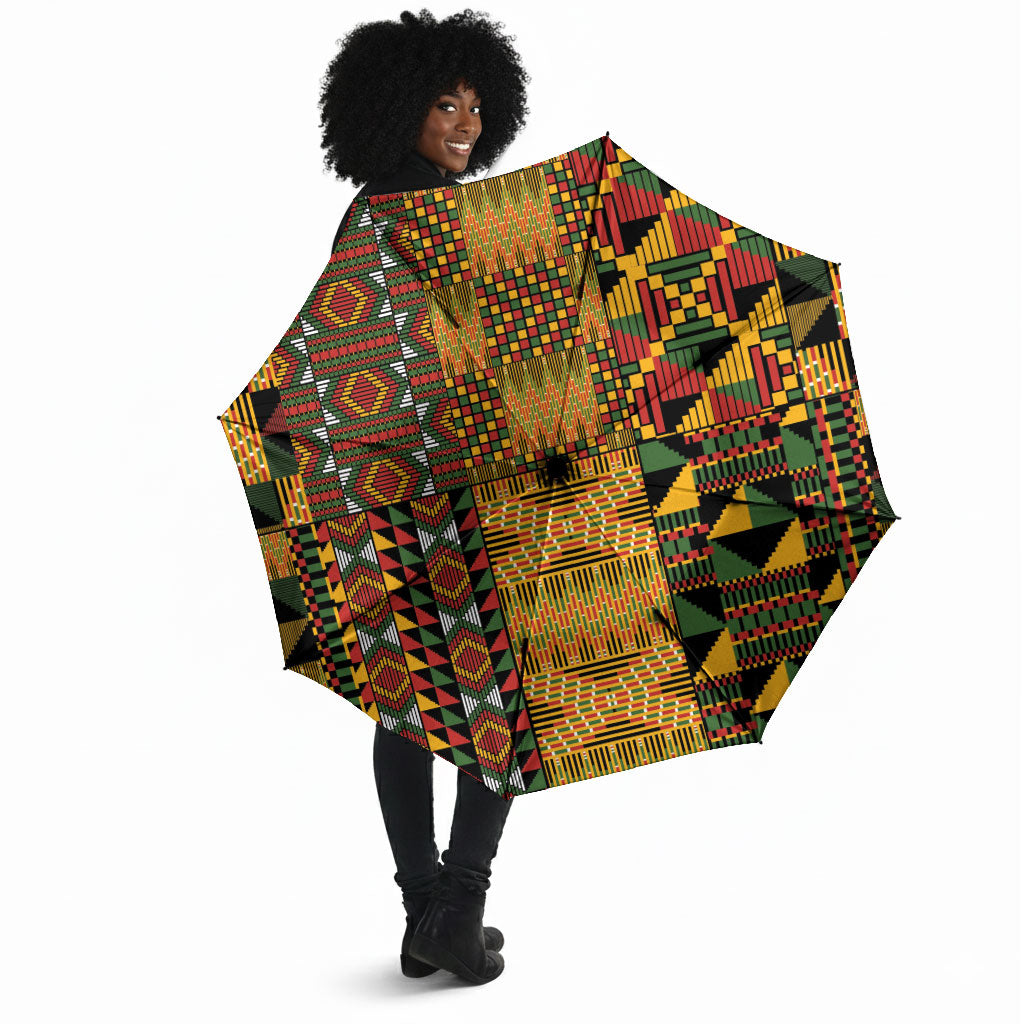 African American Quilt Kente Fusion Umbrella Version 1