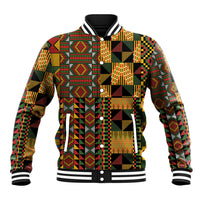 African American Quilt Kente Fusion Baseball Jacket Version 2