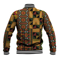 African American Quilt Kente Fusion Baseball Jacket Version 2