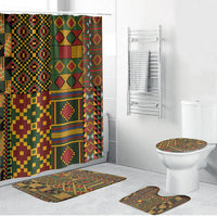 African American Quilt Kente Fusion Bathroom Set Version 2