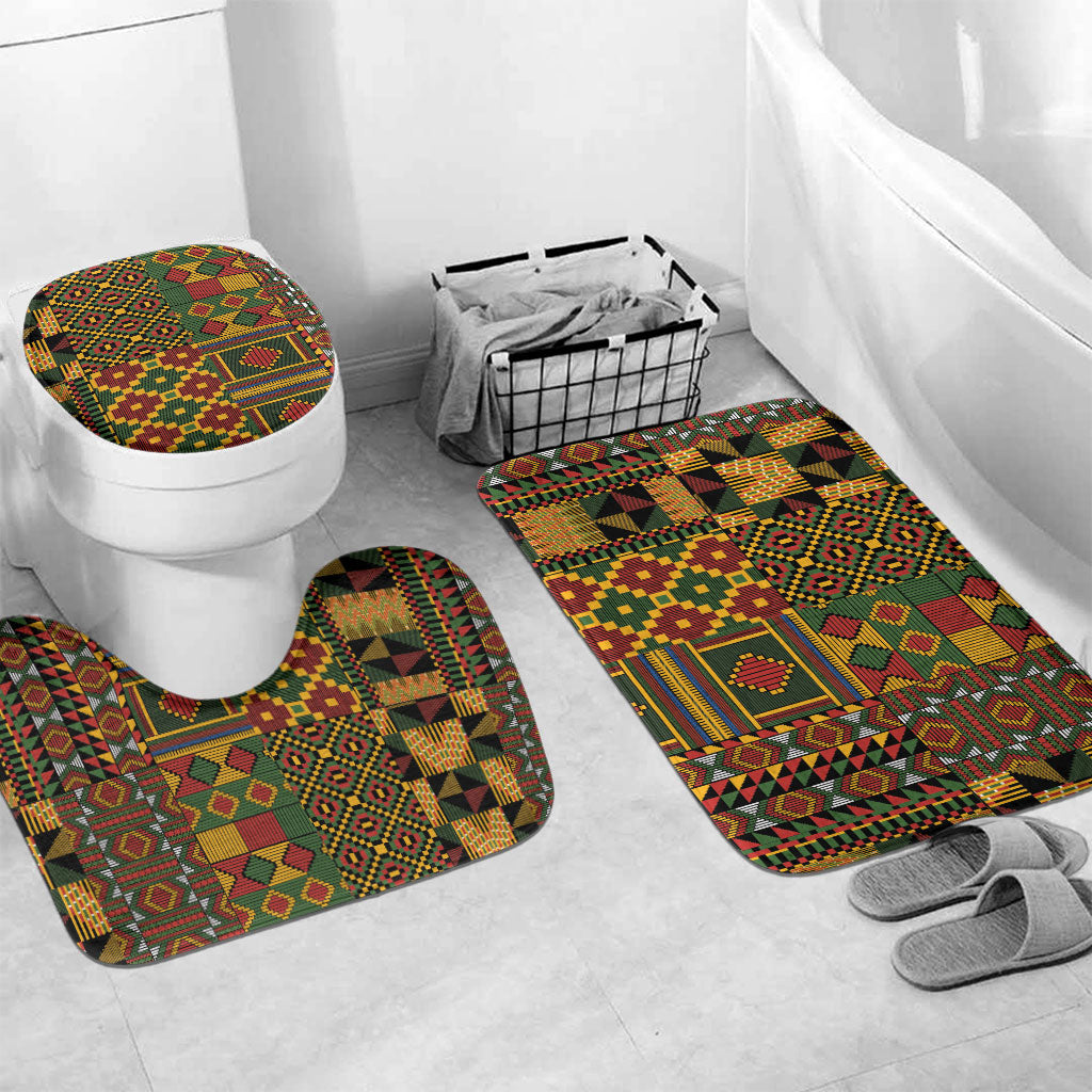 African American Quilt Kente Fusion Bathroom Set Version 2