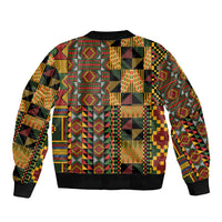 African American Quilt Kente Fusion Bomber Jacket Version 2