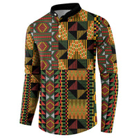 African American Quilt Kente Fusion Button Sweatshirt Version 2