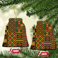 African American Quilt Kente Fusion Ceramic Ornament Version 2