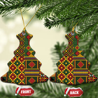 African American Quilt Kente Fusion Ceramic Ornament Version 2