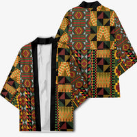 African American Quilt Kente Fusion Kimono Version 2