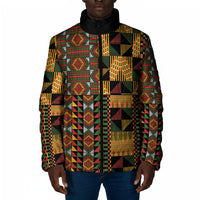 African American Quilt Kente Fusion Padded Jacket Version 2