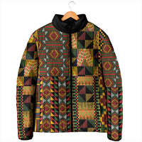African American Quilt Kente Fusion Padded Jacket Version 2