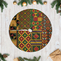 African American Quilt Kente Fusion Tree Skirt Version 2