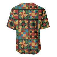 African American Quilt Inspired Baseball Jersey Freedom Quilt Symbolic Patchwork