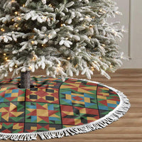 African American Quilt Inspired Tree Skirt Freedom Quilt Symbolic Patchwork