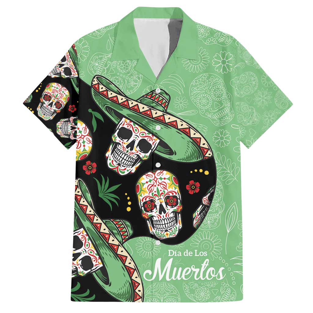 Mexican Sugar Skull Personalized Hawaiian Shirt Dia de Los Muertos Vibe - Wonder Print Shop