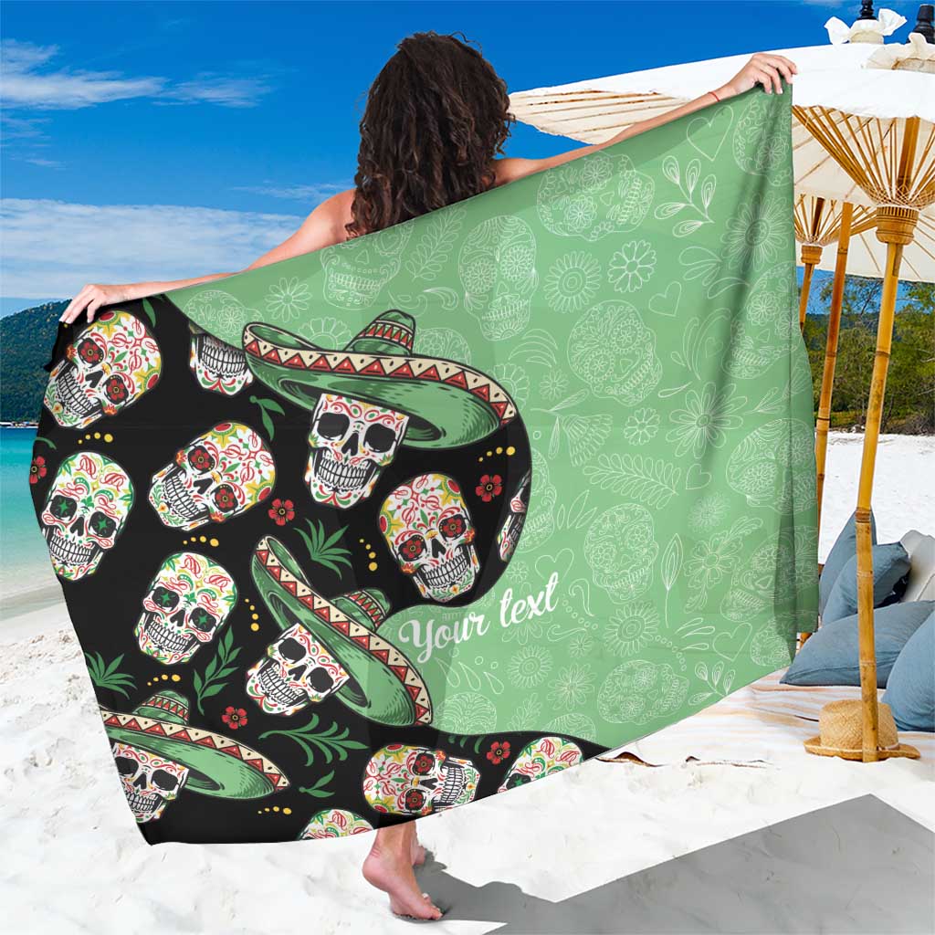 Mexican Sugar Skull Personalized Sarong Dia de Los Muertos Vibe - Wonder Print Shop