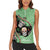 Mexican Sugar Skull Personalized Women Sleeveless Polo Shirt Dia de Los Muertos Vibe