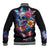 Mexican La Calaca and Butterfly Baseball Jacket Skull Day Of The Dead LT9 - Wonder Print Shop