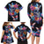 Mexican La Calaca and Butterfly Family Matching Long Sleeve Bodycon Dress and Hawaiian Shirt Skull Day Of The Dead LT9 - Wonder Print Shop