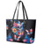 Mexican La Calaca and Butterfly Leather Tote Bag Skull Day Of The Dead