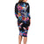 Mexican La Calaca and Butterfly Long Sleeve Bodycon Dress Skull Day Of The Dead