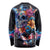 Mexican La Calaca and Butterfly Long Sleeve Shirt Skull Day Of The Dead