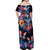 Mexican La Calaca and Butterfly Off Shoulder Maxi Dress Skull Day Of The Dead