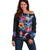 Mexican La Calaca and Butterfly Off Shoulder Sweater Skull Day Of The Dead