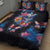 Mexican La Calaca and Butterfly Quilt Bed Set Skull Day Of The Dead