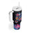 Mexican La Calaca and Butterfly Tumbler With Handle Skull Day Of The Dead