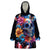 Mexican La Calaca and Butterfly Wearable Blanket Hoodie Skull Day Of The Dead