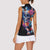 Mexican La Calaca and Butterfly Women Sleeveless Polo Shirt Skull Day Of The Dead