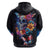 Mexican La Calaca and Butterfly Zip Hoodie Skull Day Of The Dead