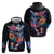 Mexican La Calaca and Butterfly Zip Hoodie Skull Day Of The Dead