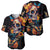 Mexican La Calaca and Marigold Flowers Baseball Jersey Skull Day Of The Dead LT9 - Wonder Print Shop