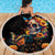 Mexican La Calaca and Marigold Flowers Beach Blanket Skull Day Of The Dead LT9 - Wonder Print Shop