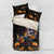 Mexican La Calaca and Marigold Flowers Bedding Set Skull Day Of The Dead