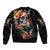 Mexican La Calaca and Marigold Flowers Bomber Jacket Skull Day Of The Dead LT9 - Wonder Print Shop