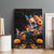 Mexican La Calaca and Marigold Flowers Canvas Wall Art Skull Day Of The Dead