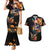 Mexican La Calaca and Marigold Flowers Couples Matching Mermaid Dress and Hawaiian Shirt Skull Day Of The Dead LT9 - Wonder Print Shop