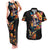 Mexican La Calaca and Marigold Flowers Couples Matching Tank Maxi Dress and Hawaiian Shirt Skull Day Of The Dead LT9 - Wonder Print Shop