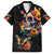 Mexican La Calaca and Marigold Flowers Family Matching Long Sleeve Bodycon Dress and Hawaiian Shirt Skull Day Of The Dead