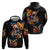 Mexican La Calaca and Marigold Flowers Hoodie Skull Day Of The Dead - Wonder Print Shop