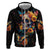 Mexican La Calaca and Marigold Flowers Hoodie Skull Day Of The Dead - Wonder Print Shop