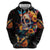 Mexican La Calaca and Marigold Flowers Hoodie Skull Day Of The Dead - Wonder Print Shop