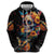 Mexican La Calaca and Marigold Flowers Hoodie Skull Day Of The Dead - Wonder Print Shop