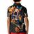 Mexican La Calaca and Marigold Flowers Kid Polo Shirt Skull Day Of The Dead - Wonder Print Shop