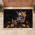 Mexican La Calaca and Marigold Flowers Rubber Doormat Skull Day Of The Dead