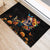 Mexican La Calaca and Marigold Flowers Rubber Doormat Skull Day Of The Dead