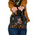 Mexican La Calaca and Marigold Flowers Shoulder Handbag Skull Day Of The Dead