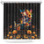 Mexican La Calaca and Marigold Flowers Shower Curtain Skull Day Of The Dead