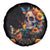 Mexican La Calaca and Marigold Flowers Spare Tire Cover Skull Day Of The Dead - Wonder Print Shop